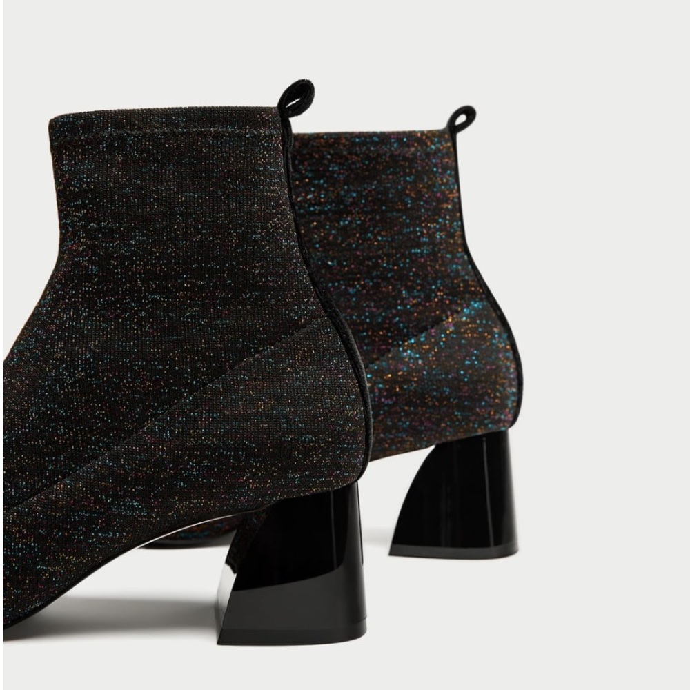 Last One!NWT Zara sparkling metallic ankle boots. - Picture 6 of 6